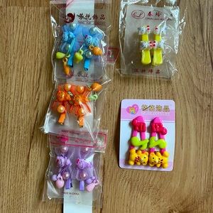 NEW colorful hair clip bundle 5 pairs
